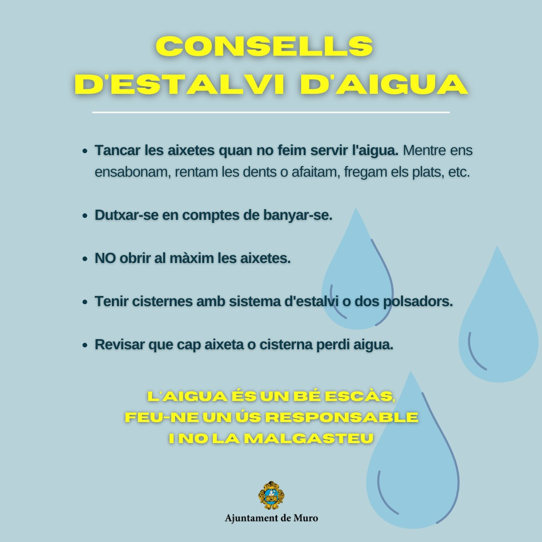CONSELLS D'ESTALVI D'AIGUA