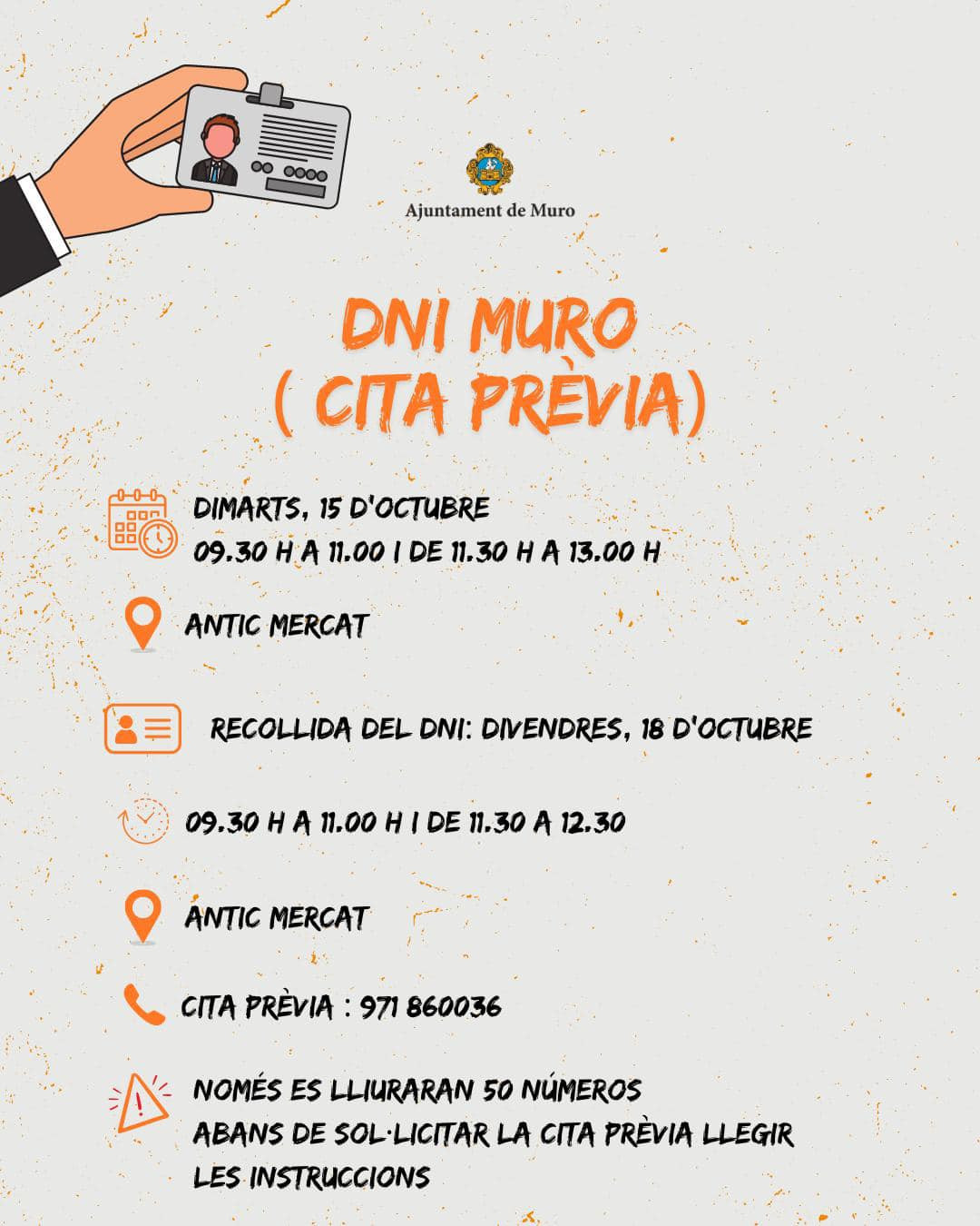 Unitat Mòbil de la Policia Nacional serà a Muro per fer el DNI