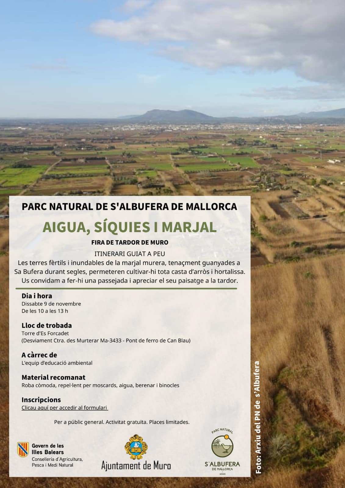 Itinerari guiat a peu "Aiguda, síquies i marjal"