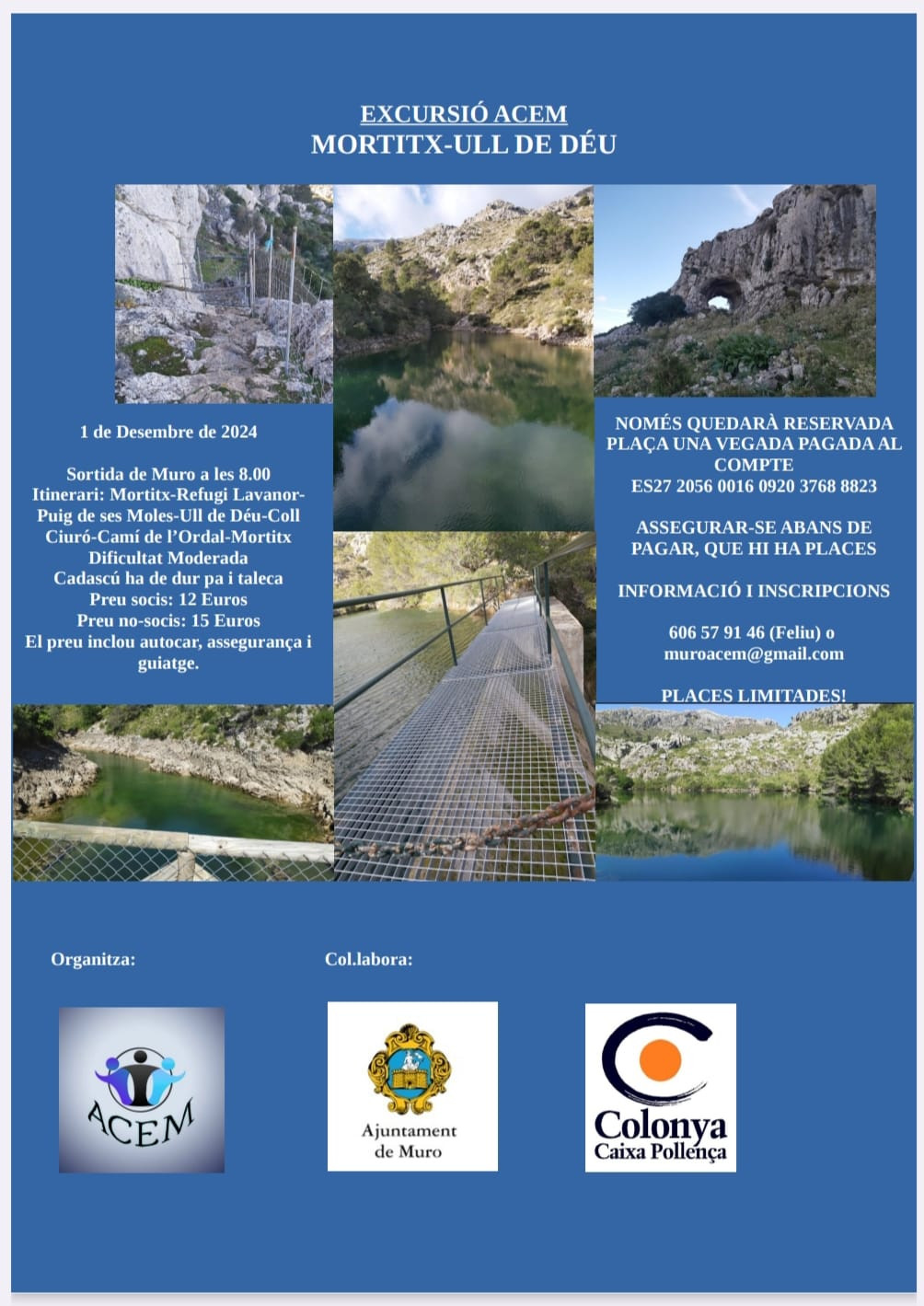 EXCURSIÓ ACEM "MORTITX - ULL DE DÉU"