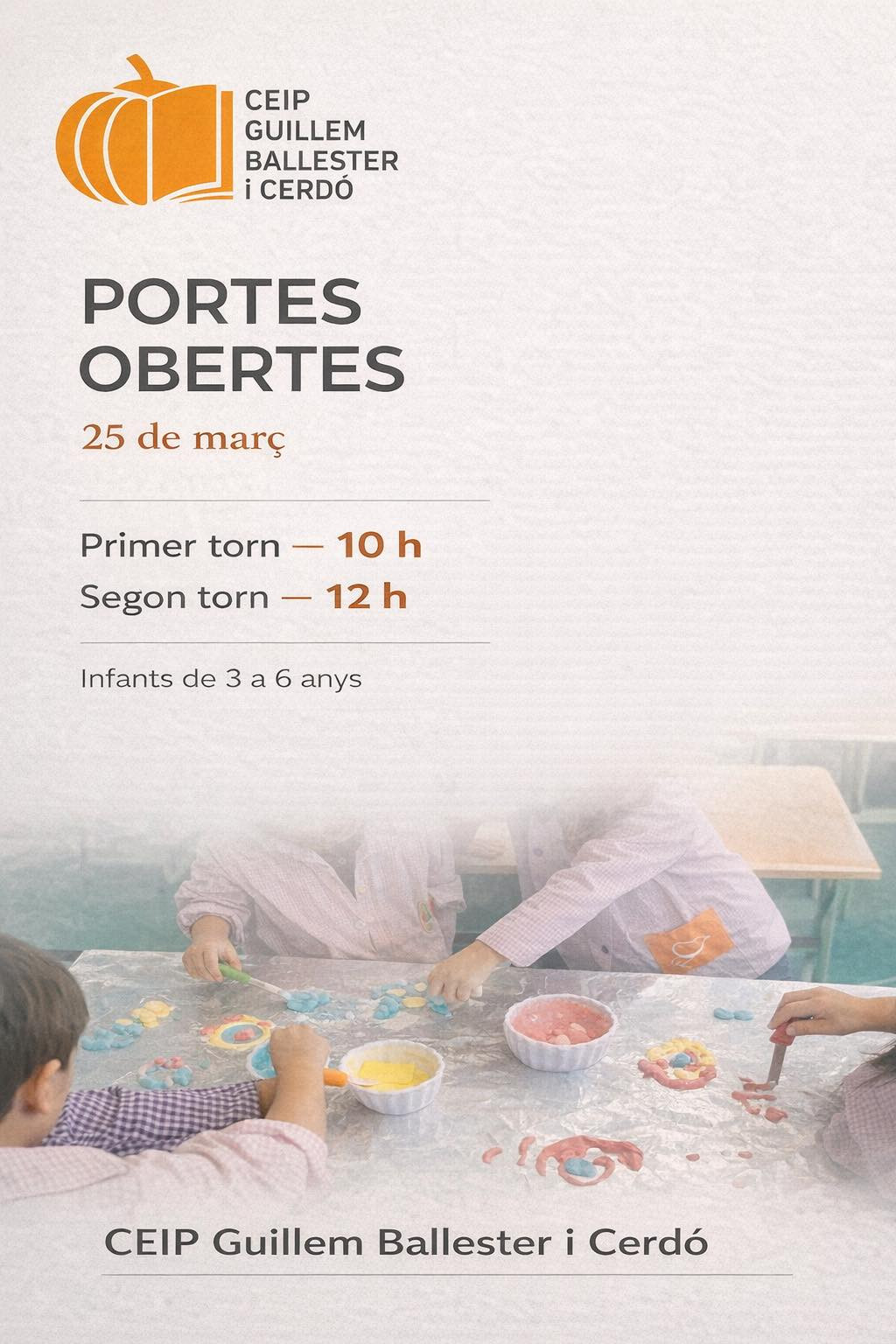 Portes obertes del CEIP Guillem Ballester i Cerdó. 3-6 anys