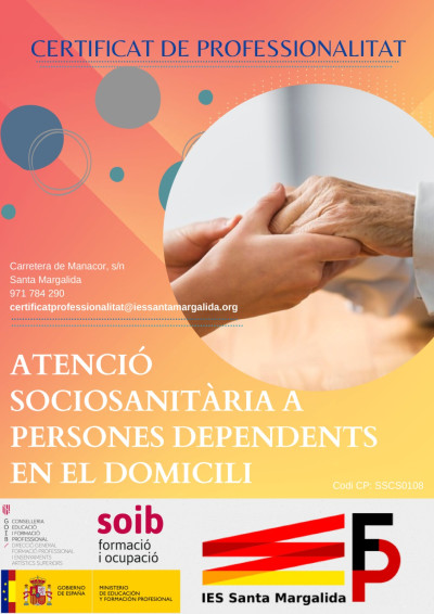 Certificat de professionalitat: Atenció sociosanitària a persones dependents en el domicili.
