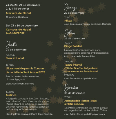 Programa festes de Nadal 